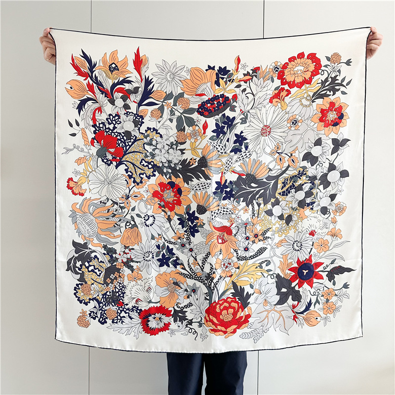 Travel Accessories Luxury Brands - 110CM 실크 스카프 럭셔리 브랜드 디자이너