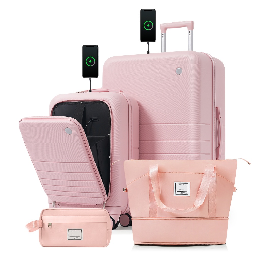 Toiletry Bag Tsa - USB 충전 포트가 있는 4피스 여행가방