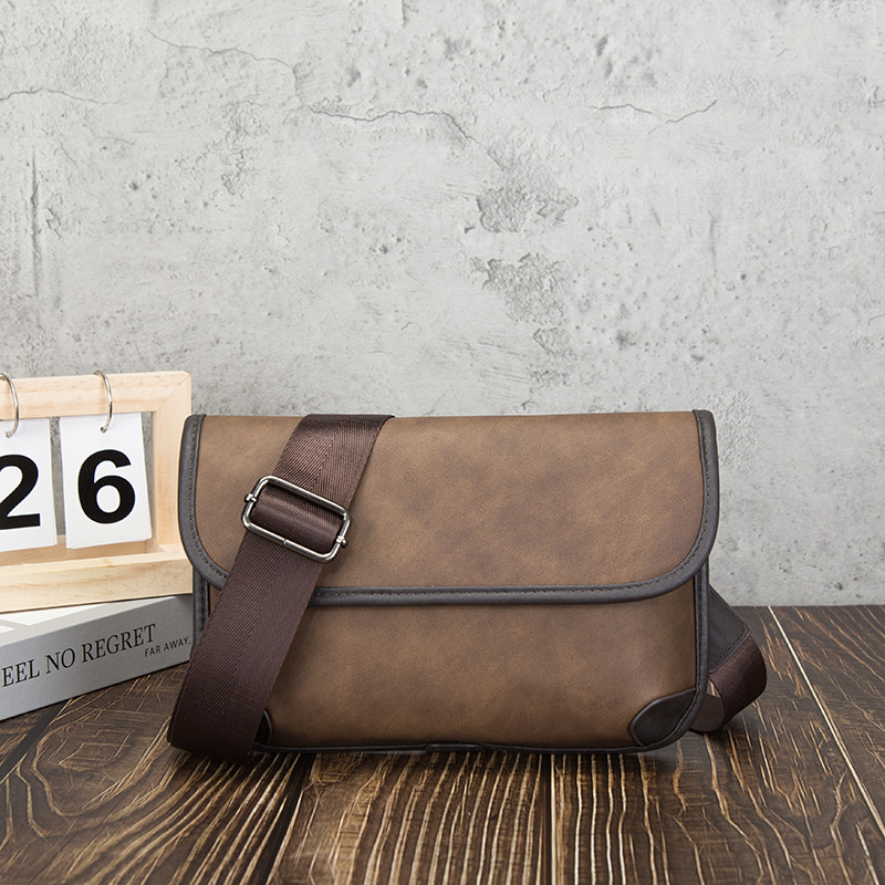 Travel Accessories Luxury Brands - 남성용 명품 빈티지 숄더백 PU 가죽