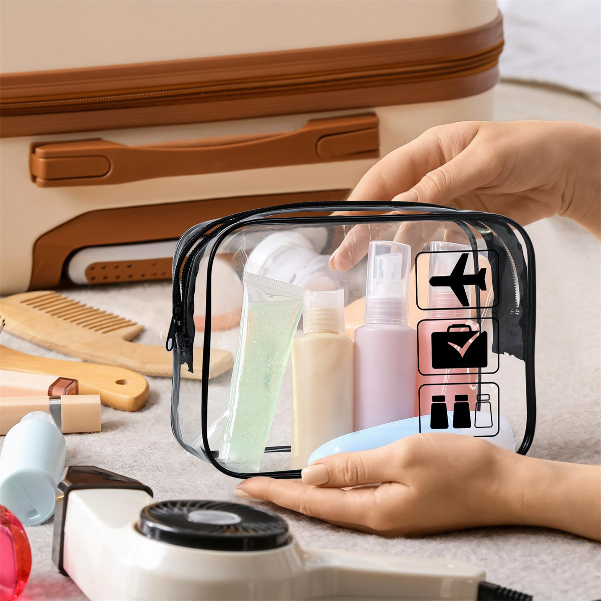 Toiletry Bag Tsa - 1개 투명 세면도구 가방 TSA 승인