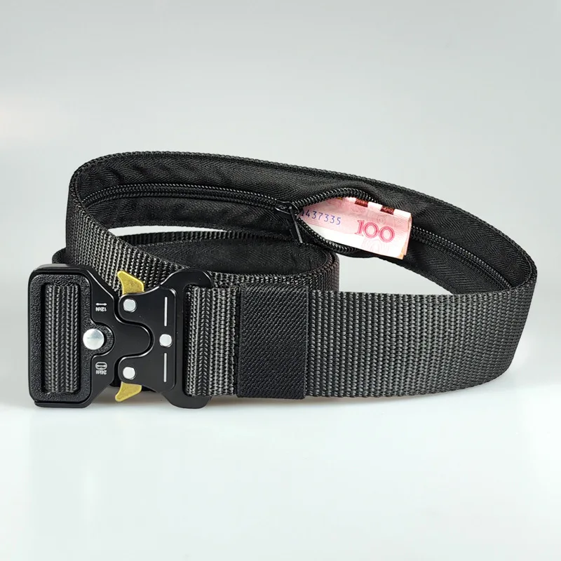 Money Belt Hidden - 남성용 여행 도난 방지 벨트, 군사