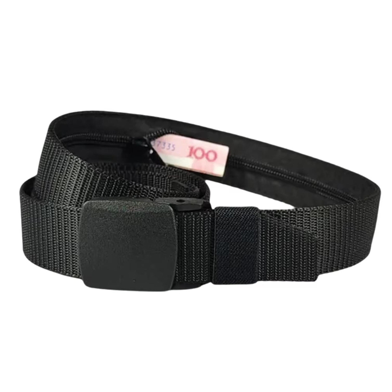 Money Belt Hidden - 남성용 도난 방지 벨트 나일론 허리