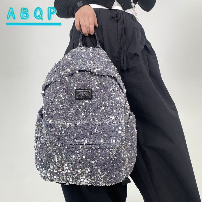 새로운 여성용 스팽글 백팩 럭셔리 브랜드 스팽글 반짝이 - Travel Accessories Luxury Brands 리뷰 및 가격