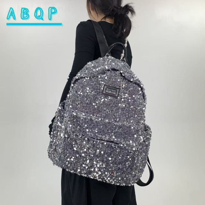 새로운 여성용 스팽글 백팩 럭셔리 브랜드 스팽글 반짝이 - Travel Accessories Luxury Brands 리뷰 및 가격