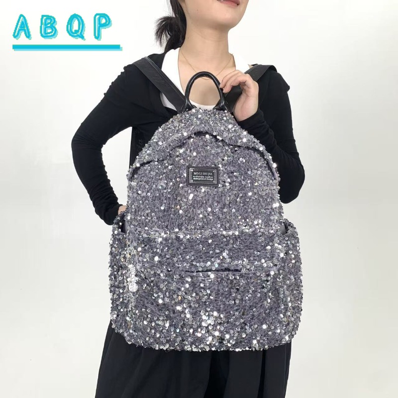 새로운 여성용 스팽글 백팩 럭셔리 브랜드 스팽글 반짝이 - Travel Accessories Luxury Brands 리뷰 및 가격