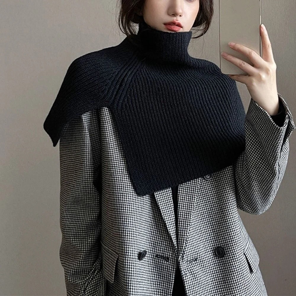 레트로 풀오버 니트 숄 따뜻한 두꺼운 하이넥 스카프 불 - Travel Accessories For Women 리뷰 및 가격