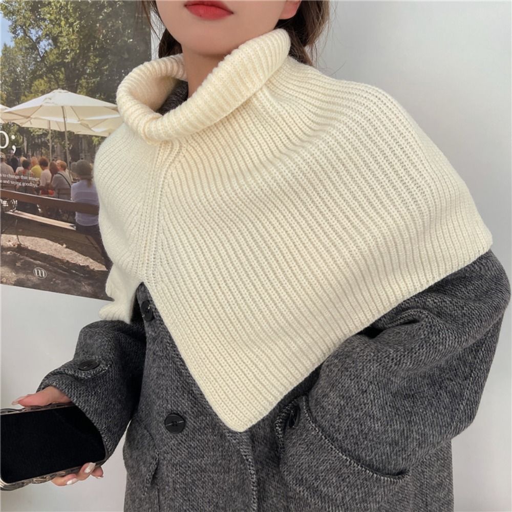 레트로 풀오버 니트 숄 따뜻한 두꺼운 하이넥 스카프 불 - Travel Accessories For Women 리뷰 및 가격
