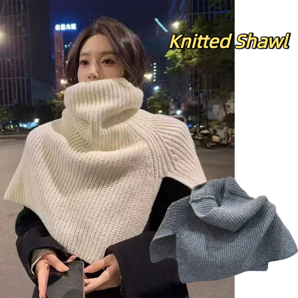 레트로 풀오버 니트 숄 따뜻한 두꺼운 하이넥 스카프 불 - Travel Accessories For Women 리뷰 및 가격