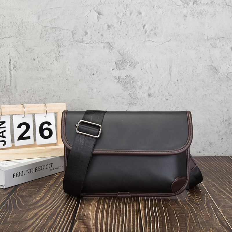 남성용 명품 빈티지 숄더백 PU 가죽 플랩 심플 남성  - Travel Accessories Luxury Brands 리뷰 및 가격