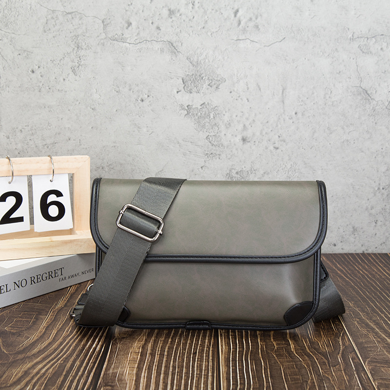 남성용 명품 빈티지 숄더백 PU 가죽 플랩 심플 남성  - Travel Accessories Luxury Brands 리뷰 및 가격