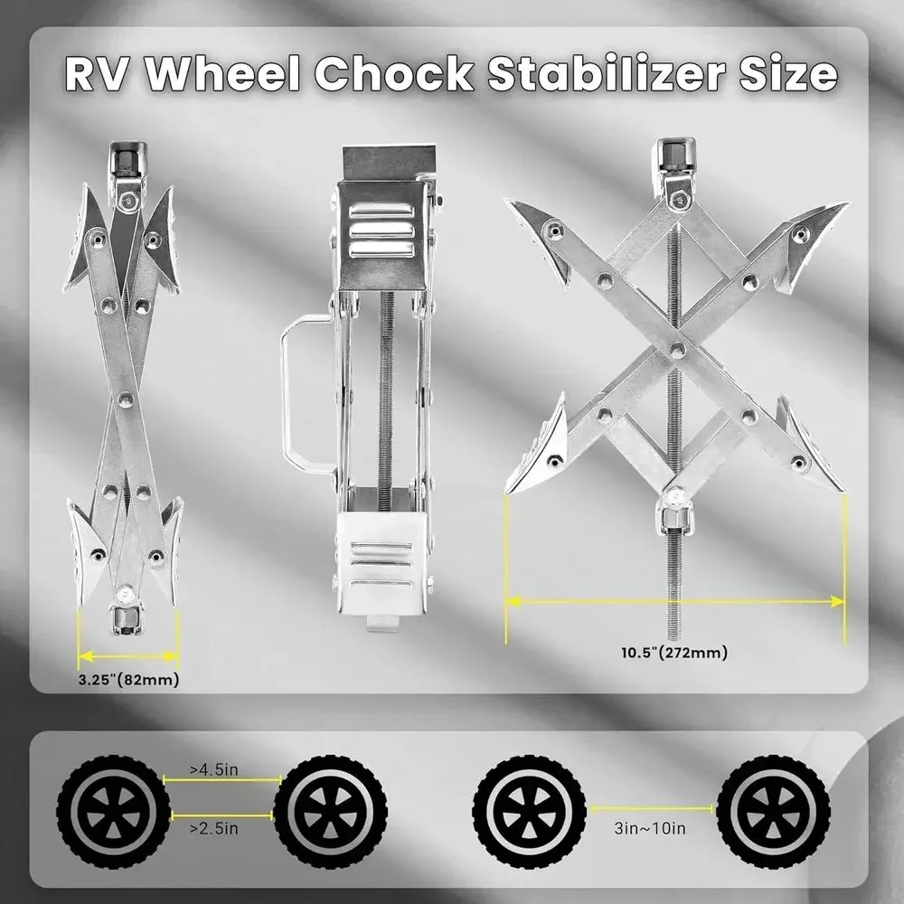 X자형 RV 휠 초크, 3.25인치~10.5인치 캠핑카 - Travel Accessories Us 리뷰 및 가격