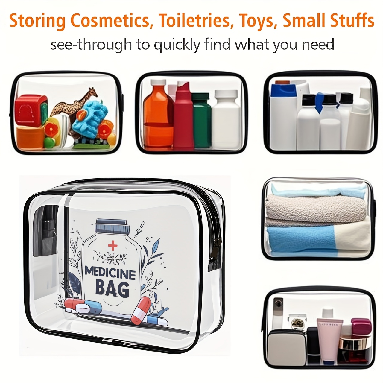 1개 투명 메이크업 가방 투명 여행용 세면도구 파우치  - Toiletry Bag Tsa 리뷰 및 가격